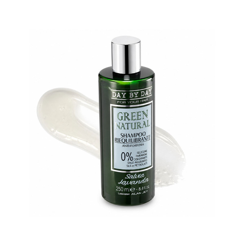 Шампунь Alan Jey Green Natural Shampoo Riequilibrante, проти лупи,  ребалансувальний (250мл)