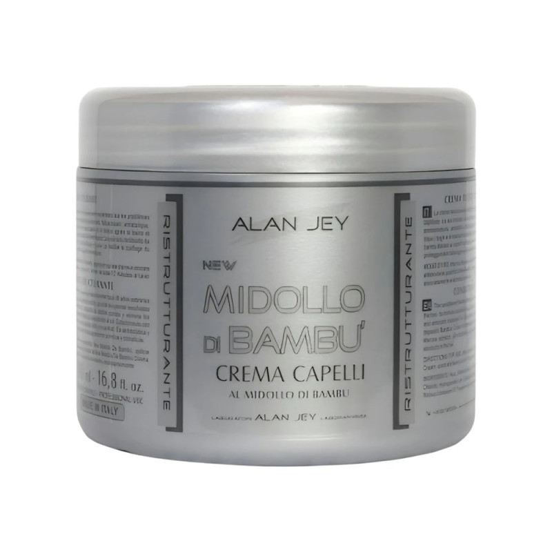 Крем-бальзам Alan Jey Midollo Di Bambu Crema Capelli з екстрактом стебла бамбука, реструктурувальний (500 мл)