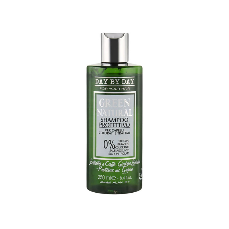 Шампунь Alan Jey Green Natural Shampoo Protettivo, для фарбованого та пошкодженого волосся (250 мл)