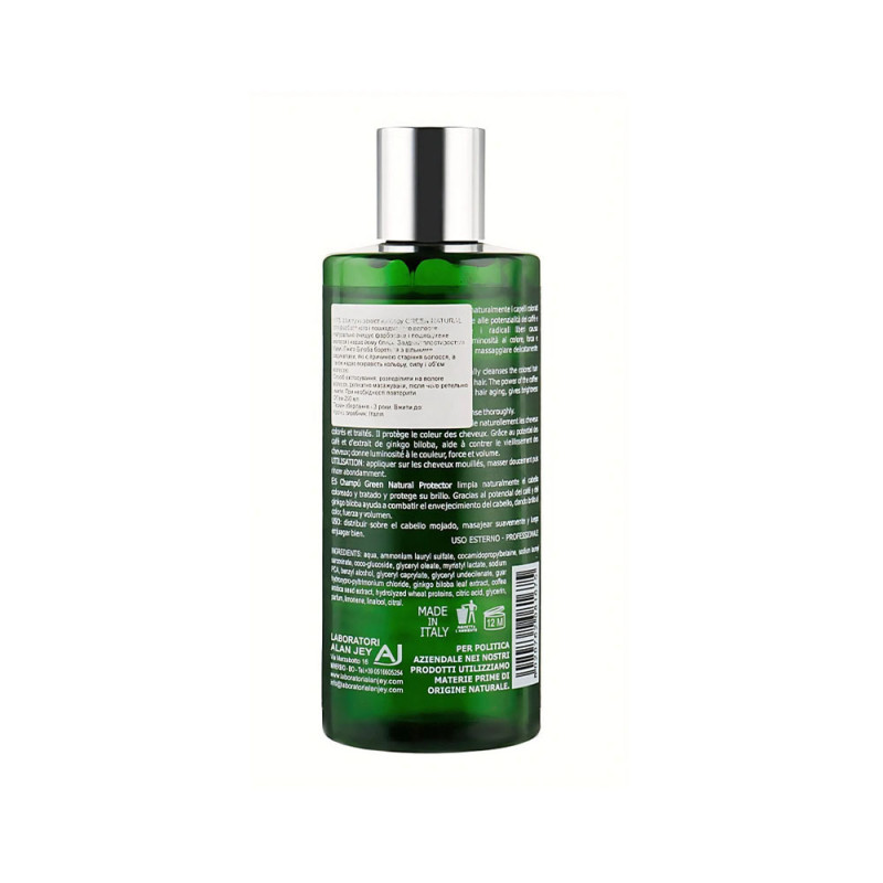 Шампунь Alan Jey Green Natural Shampoo Protettivo, для фарбованого та пошкодженого волосся (250 мл)