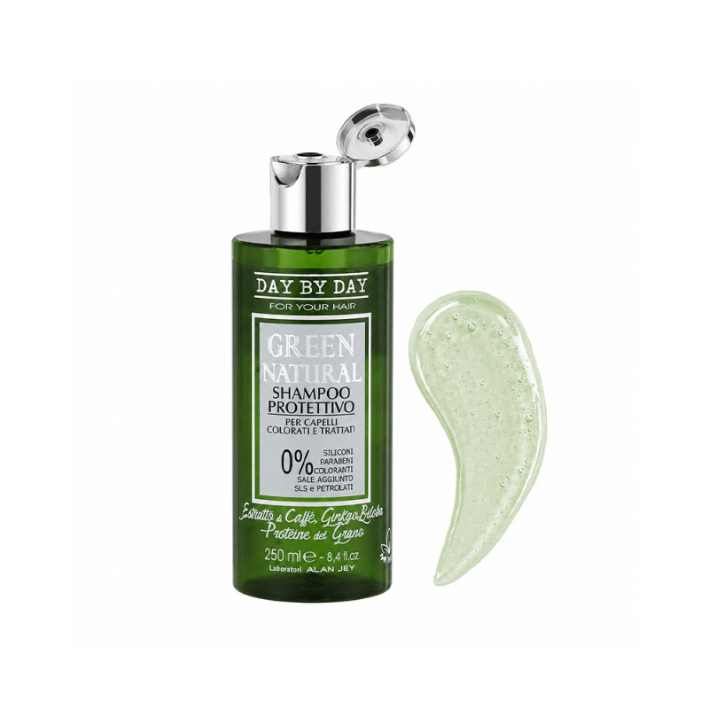 Шампунь Alan Jey Green Natural Shampoo Protettivo, для фарбованого та пошкодженого волосся (250 мл)