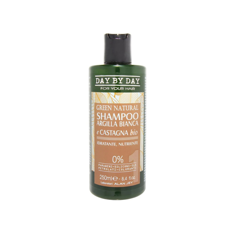 Шампунь Alan Jey Green Natural Argilla Bianca E Castagna Bio Shampoo, з білою глиною та каштаном