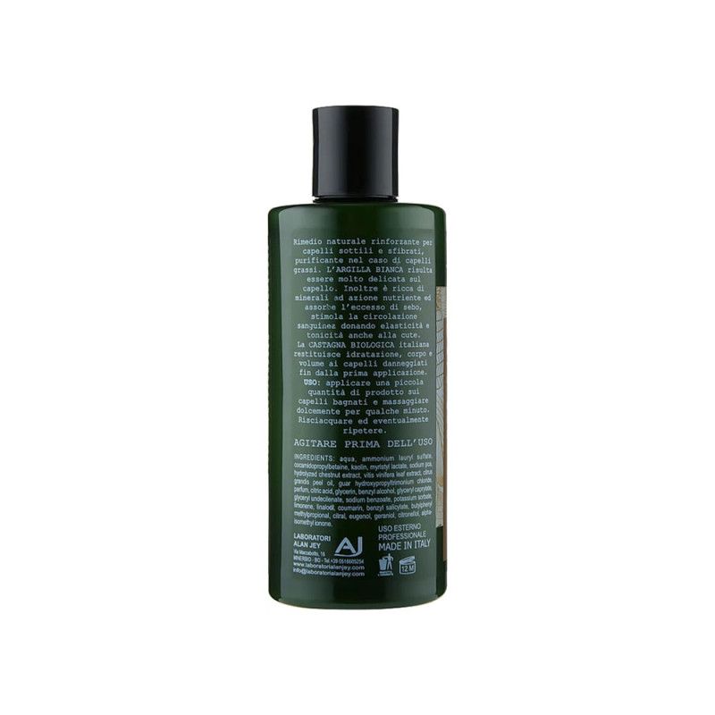 Шампунь Alan Jey Green Natural Shampoo Argilla Verde, із зеленою глиною, протеїнами коноплі та рису